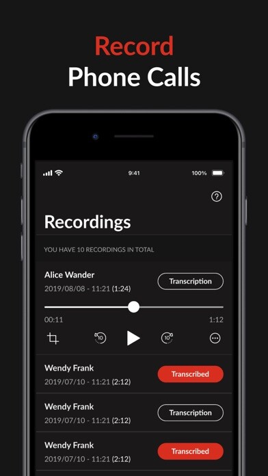 Emulate iPhone app Call Recorder RecMyCalls using MyAndroid