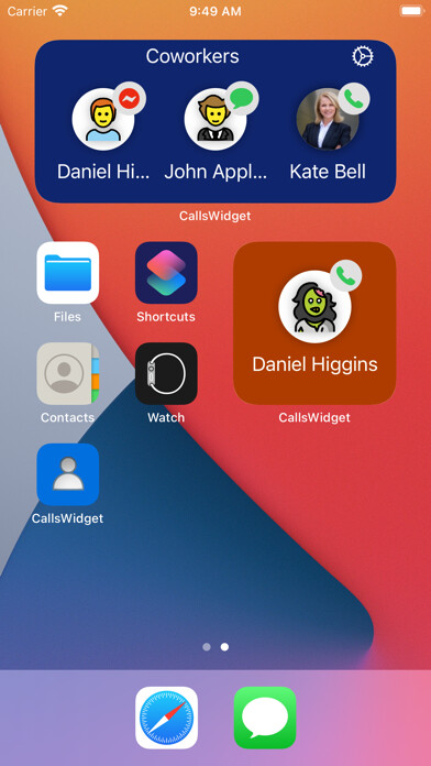 Emulate iPhone app CallsWidget using MyAndroid Emulate iPhone app CallsWidget using MyAndroid