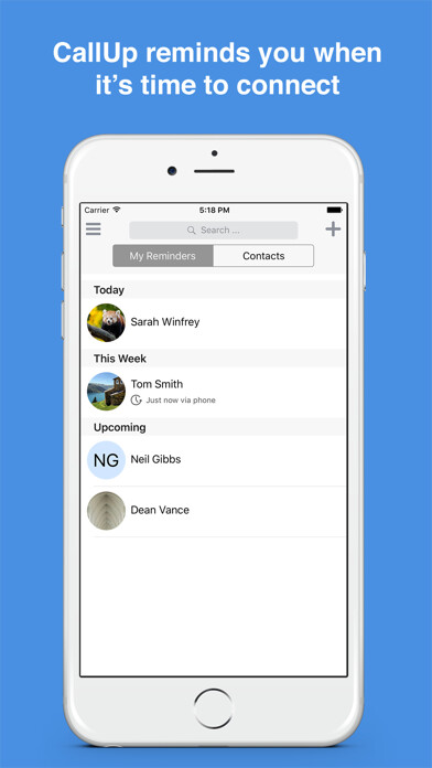 Emulate iPhone app CallUp using MyAndroid