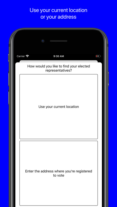 Emulate iPhone app Call Your Reps using MyAndroid