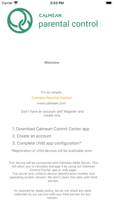 Emulate iPhone app CALMEAN Parental Control using MyAndroid Emulate iPhone app CALMEAN Parental Control using MyAndroid