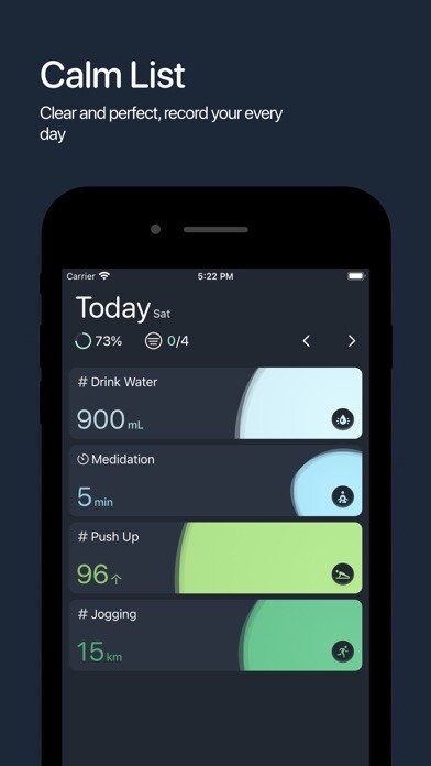 Emulate iPhone app Calm List - Habit Tracker using MyAndroid Emulate iPhone app Calm List - Habit Tracker using MyAndroid