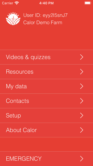 Emulate iPhone app Calor: Heat Safety for Farms using MyAndroid Emulate iPhone app Calor: Heat Safety for Farms using MyAndroid