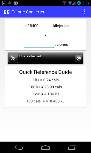 Emulate Android APK Calorie Converter Emulate Android APK Calorie Converter