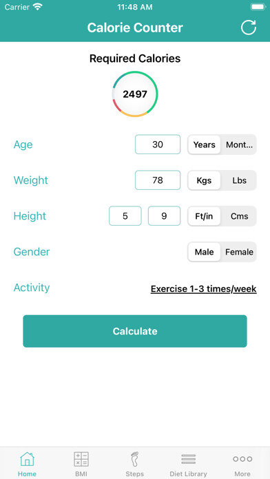 Emulate iPhone app Calorie Counter - Daily Steps using MyAndroid Emulate iPhone app Calorie Counter - Daily Steps using MyAndroid