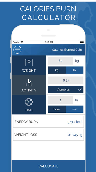 Emulate iPhone app Calories Burn Calculator using MyAndroid Emulate iPhone app Calories Burn Calculator using MyAndroid