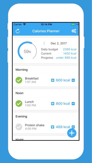 Emulate iPhone app Calories Planner using MyAndroid Emulate iPhone app Calories Planner using MyAndroid