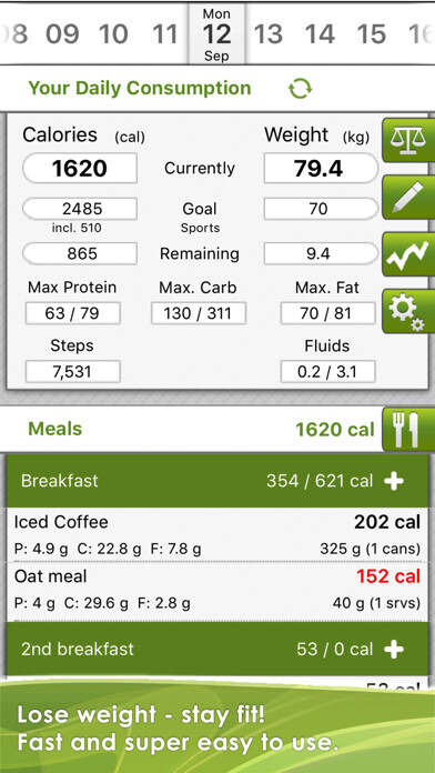 Emulate iPhone app CaloryGuard - Track calories using MyAndroid Emulate iPhone app CaloryGuard - Track calories using MyAndroid