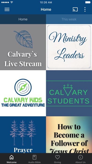 Emulate iPhone app Calvary Baptist Ball Ground using MyAndroid Emulate iPhone app Calvary Baptist Ball Ground using MyAndroid