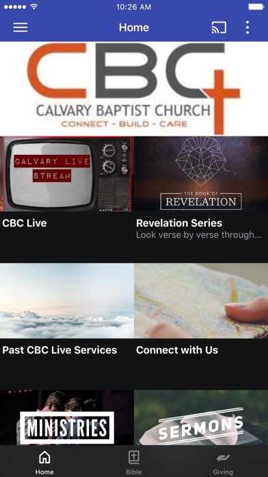 Emulate iPhone app Calvary Baptist Church Lindsay using MyAndroid Emulate iPhone app Calvary Baptist Church Lindsay using MyAndroid