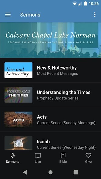 Emulate iPhone app Calvary Chapel Lake Norman using MyAndroid Emulate iPhone app Calvary Chapel Lake Norman using MyAndroid