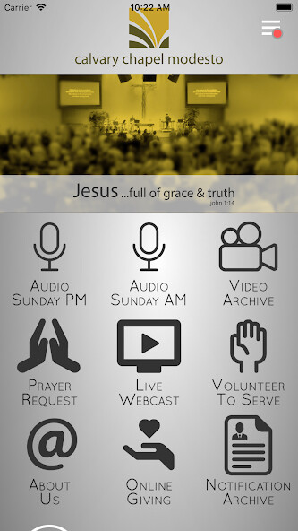 Emulate iPhone app Calvary Chapel Modesto using MyAndroid Emulate iPhone app Calvary Chapel Modesto using MyAndroid