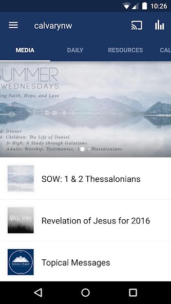 Emulate iPhone app Calvary Chapel Northwest using MyAndroid Emulate iPhone app Calvary Chapel Northwest using MyAndroid