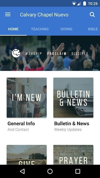 Run android online APK Calvary Chapel Nuevo from MyAndroid or emulate Calvary Chapel Nuevo using MyAndroid