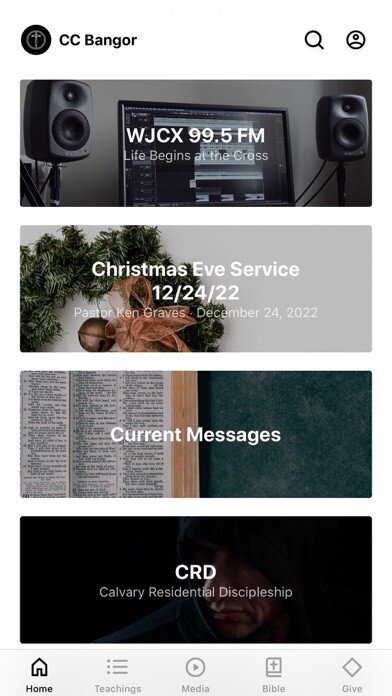 Emulate iPhone app Calvary Chapel of Bangor using MyAndroid
