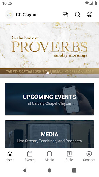 Emulate iPhone app Calvary Chapel of Clayton - NC using MyAndroid