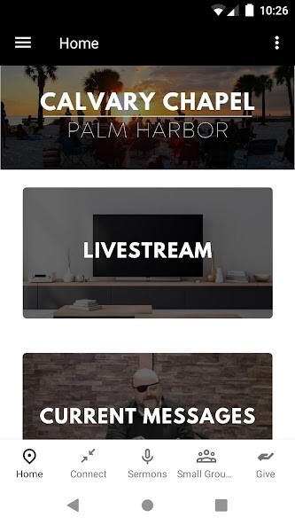 Emulate iPhone app Calvary Chapel Palm Harbor using MyAndroid