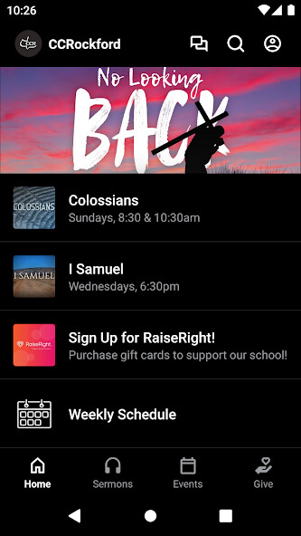 Emulate iPhone app Calvary Chapel Rockford using MyAndroid Emulate iPhone app Calvary Chapel Rockford using MyAndroid