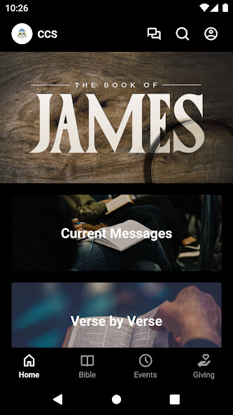 Emulate iPhone app Calvary Chapel Stroudsburg using MyAndroid