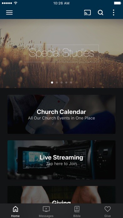 Emulate iPhone app Calvary Chapel Vineland using MyAndroid Emulate iPhone app Calvary Chapel Vineland using MyAndroid