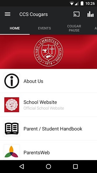 Emulate iPhone app Calvary Christian School using MyAndroid Emulate iPhone app Calvary Christian School using MyAndroid