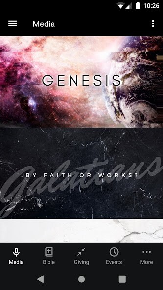 Emulate iPhone app Calvary Church Baton Rouge using MyAndroid