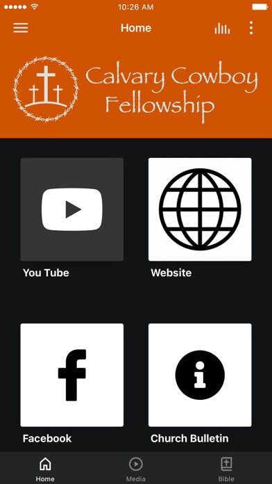 Emulate iPhone app Calvary Cowboy Fellowship using MyAndroid