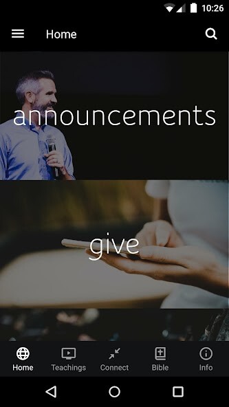 Emulate iPhone app Calvary San Diego using MyAndroid