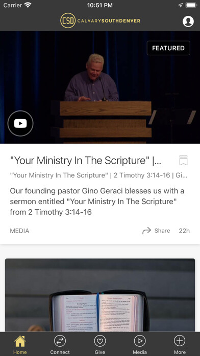 Emulate iPhone app Calvary South Denver using MyAndroid