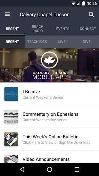 Emulate iPhone app Calvary Tucson: Robert Furrow using MyAndroid Emulate iPhone app Calvary Tucson: Robert Furrow using MyAndroid