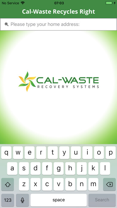Emulate iPhone app Cal-Waste Recycles Right using MyAndroid