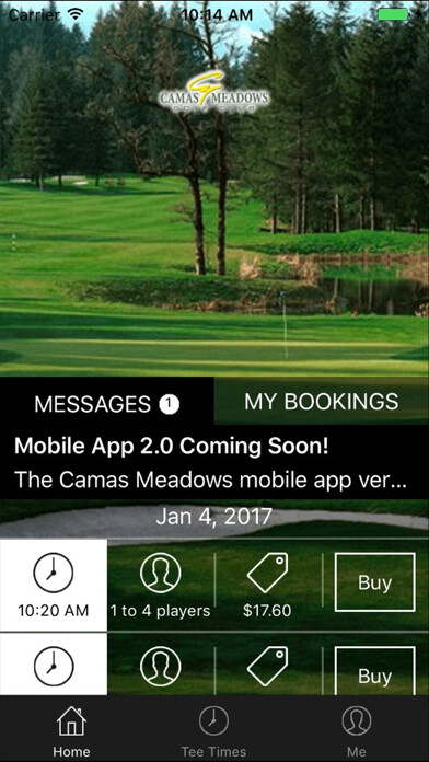 Emulate iPhone app Camas Meadows Golf Tee Times using MyAndroid Emulate iPhone app Camas Meadows Golf Tee Times using MyAndroid