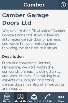 Emulate Android APK Camber Garage Doors Ltd