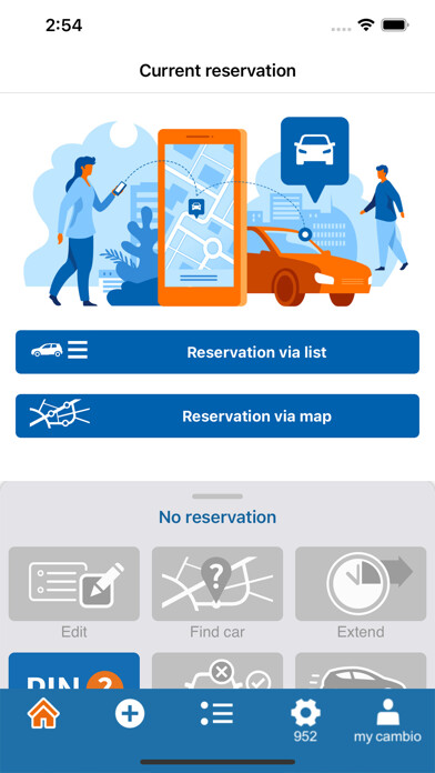 Emulate iPhone app cambio CarSharing using MyAndroid