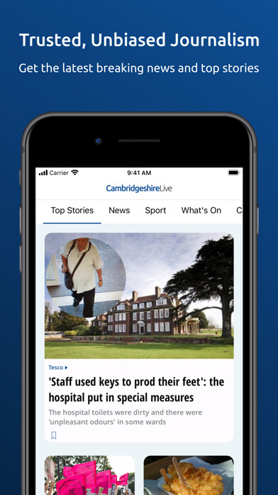 Emulate iPhone app Cambridgeshire Live using MyAndroid Emulate iPhone app Cambridgeshire Live using MyAndroid