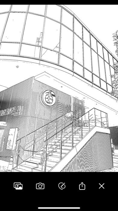 Emulate iPhone app Camera 4 Line Art using MyAndroid