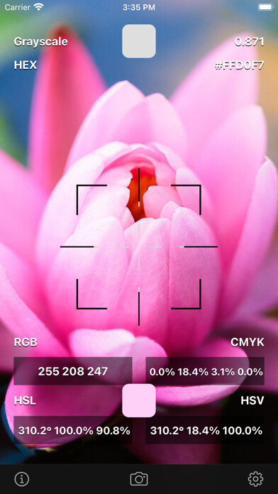 Emulate iPhone app Camera Color Picker Plus using MyAndroid Emulate iPhone app Camera Color Picker Plus using MyAndroid