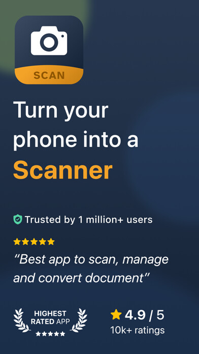 Emulate iPhone app Camera Scanner for DOC by Scan using MyAndroid