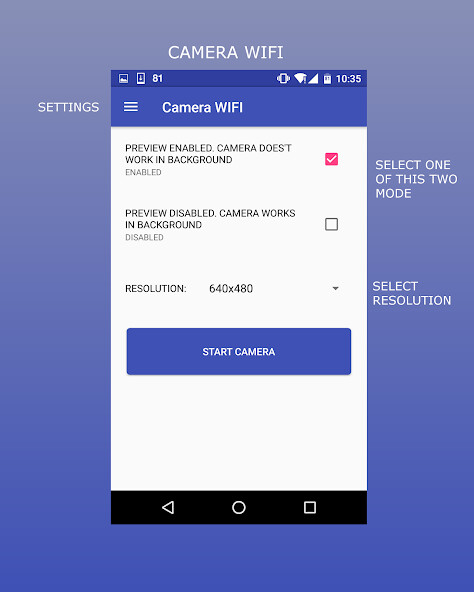 Run android online APK Camera WIFI PRO from MyAndroid or emulate Camera WIFI PRO using MyAndroid