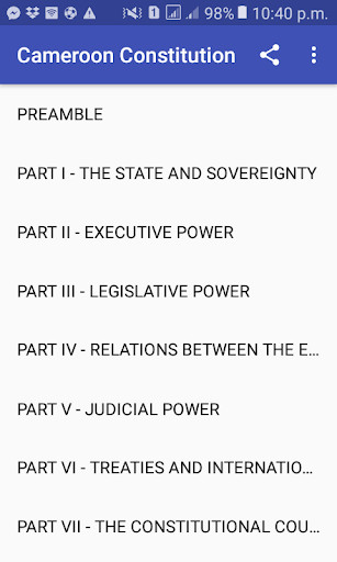 Run android online APK Cameroon Constitution from MyAndroid or emulate Cameroon Constitution using MyAndroid