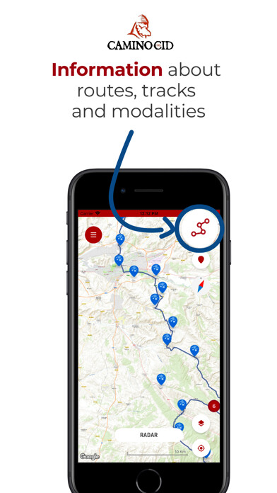 Emulate iPhone app Camino del Cid using MyAndroid