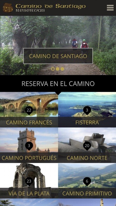 Emulate iPhone app Camino de Santiago Reservas using MyAndroid