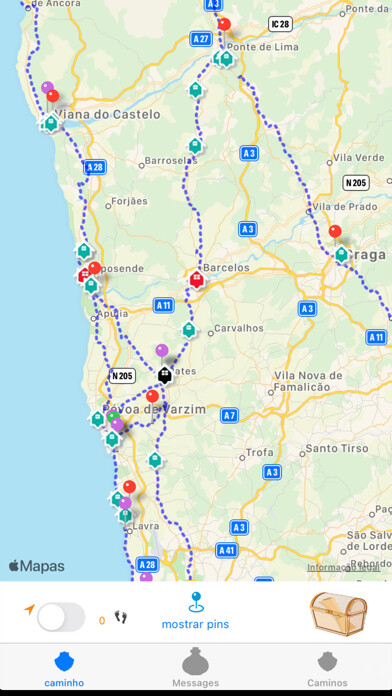 Emulate iPhone app Camino Português using MyAndroid