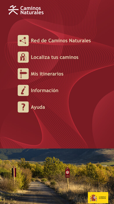 Emulate iPhone app Caminos Naturales using MyAndroid