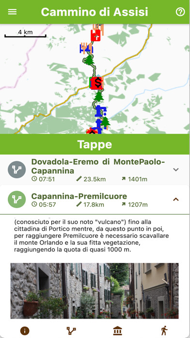 Emulate iPhone app Cammino di Assisi using MyAndroid