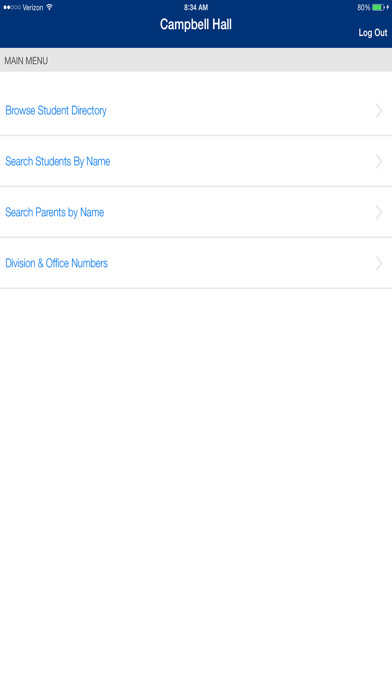 Emulate iPhone app Campbell Hall Directory using MyAndroid Emulate iPhone app Campbell Hall Directory using MyAndroid