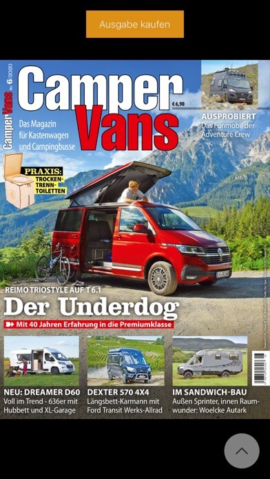 Emulate iPhone app CamperVans using MyAndroid