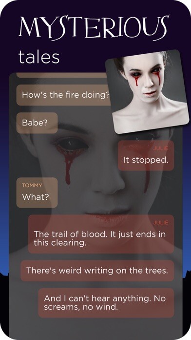 Emulate iPhone app Campfire: Text Stories Fiction using MyAndroid
