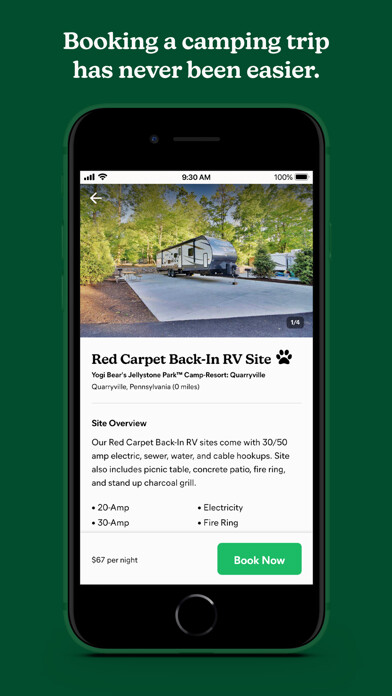 Emulate iPhone app Campspot: RV & Tent Camping using MyAndroid