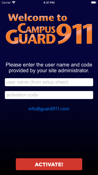 Emulate iPhone app CampusGuard911 using MyAndroid